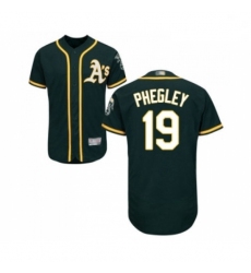 Mens Oakland Athletics 19 Josh Phegley Green Alternate Flex Base Authentic Collection Baseball Jersey
