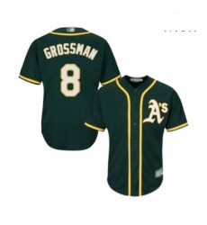 Mens Oakland Athletics 8 Robbie Grossman Replica Green Alternate 1 Cool Base Baseball Jersey 
