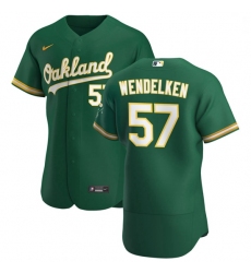 Oakland Athletics 57 J B  Wendelken Men Nike Kelly Green Alternate 2020 Authentic Player MLB Jersey