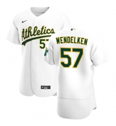 Oakland Athletics 57 J B  Wendelken Men Nike White Home 2020 Authentic Player MLB Jersey