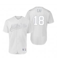 Oakland Athletics Chad Pinder Chi White 2019 Players Weekend MLB Jersey