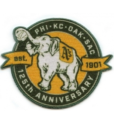Women Oakland Athletics 125th Anniversary Patch Biaog