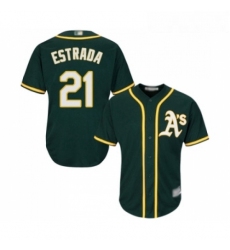 Youth Oakland Athletics 21 Marco Estrada Replica Green Alternate 1 Cool Base Baseball Jersey 