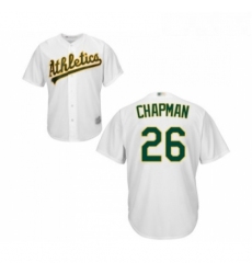Youth Oakland Athletics 26 Matt Chapman Replica White Home Cool Base Baseball Jersey 