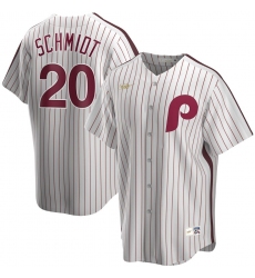 Men Philadelphia Phillies 20 Mike Schmidt Nike Home Cooperstown Collection Player MLB Jersey White