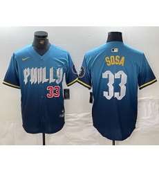 Men Philadelphia Phillies 33 Edmundo Sosa Blue 2024 City Connect Limited Stitched Jersey 4