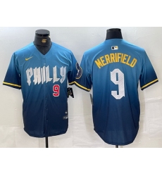 Men Philadelphia Phillies 9 Whit Merrifield Blue 2024 City Connect Limited Stitched Jersey 1