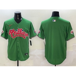 Men Philadelphia Phillies Blank Green Phanatic Limited Stitched Jersey