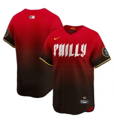 Men Philadelphia Phillies Blank Red 2024 City Connect Limited Stitched Jersey
