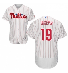 Mens Majestic Philadelphia Phillies 19 Tommy Joseph White Flexbase Authentic Collection MLB Jersey