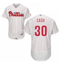 Mens Majestic Philadelphia Phillies 30 Dave Cash White Home Flex Base Authentic Collection MLB Jersey