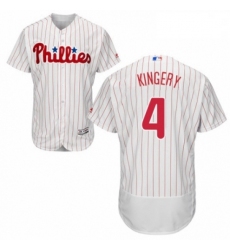 Mens Majestic Philadelphia Phillies 4 Scott Kingery White Home Flex Base Authentic Collection MLB Jersey