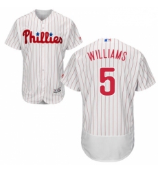 Mens Majestic Philadelphia Phillies 5 Nick Williams White Flexbase Authentic Collection MLB Jersey