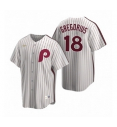 Mens Nike Philadelphia Phillies 18 Didi Gregorius White Cooperstown Collection Home Stitched Baseball Jersey