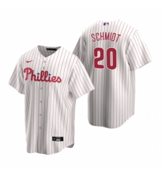Mens Nike Philadelphia Phillies 20 Mike Schmidt White Home Stitched Baseball Jerse