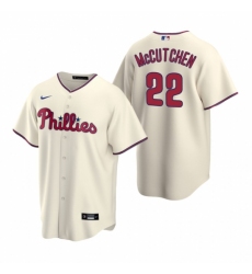 Mens Nike Philadelphia Phillies 22 Andrew McCutchen Cream Alternate Stitched Baseball Jersey