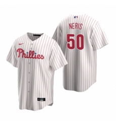 Mens Nike Philadelphia Phillies 50 Hector Neris White Home Stitched Baseball Jersey
