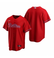 Mens Nike Philadelphia Phillies Blank Red Alternate Stitched Baseball Jersey