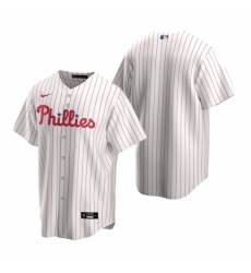 Mens Nike Philadelphia Phillies Blank White Home Stitched Baseball Jersey