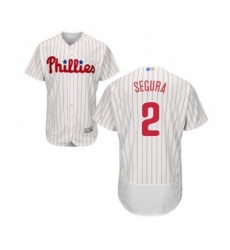 Mens Philadelphia Phillies 2 Jean Segura White Home Flex Base Authentic Collection Baseball Jersey
