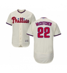 Mens Philadelphia Phillies 22 Andrew McCutchen Cream Alternate Flex Base Authentic Collection MLB Jersey