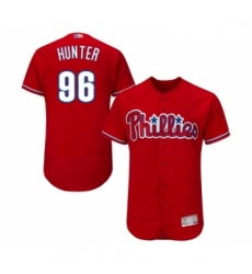 Mens Philadelphia Phillies 96 Tommy Hunter Red Alternate Flex Base Authentic Collection Baseball Jersey