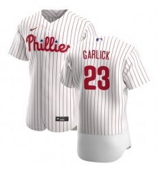 Philadelphia Phillies 23 Kyle Garlick Men Nike White Home 2020 Authentic Player MLB Jersey