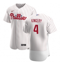 Philadelphia Phillies 4 Scott Kingery Men Nike White Home 2020 Authentic Player MLB Jersey