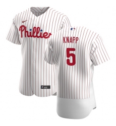 Philadelphia Phillies 5 Andrew Knapp Men Nike White Home 2020 Authentic Player MLB Jersey