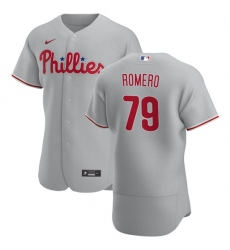 Philadelphia Phillies 79 JoJo Romero Men Nike Gray Road 2020 Authentic Player MLB Jersey