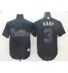 Phillies 3 Bryce Harper Harp Black 2019 Players 27 Weekend Player Jersey