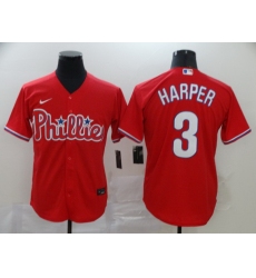 Phillies 3 Bryce Harper Red 2020 Nike Cool Base Jersey