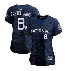 Women Philadelphia Phillies 8 Nick Castellanos Royal 2023 All Star Stitched Baseball Jersey