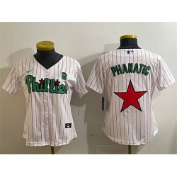 Women Philadelphia Phillies Phanatic White Green Stitched Baseball Jersey