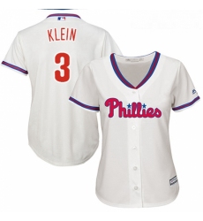 Womens Majestic Philadelphia Phillies 3 Chuck Klein Authentic Cream Alternate Cool Base MLB Jersey