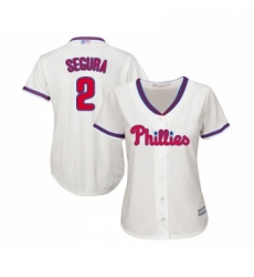 Womens Philadelphia Phillies 2 Jean Segura Replica Cream Alternate Cool Base Baseball Jersey 