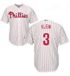 Youth Majestic Philadelphia Phillies 3 Chuck Klein Authentic WhiteRed Strip Home Cool Base MLB Jersey