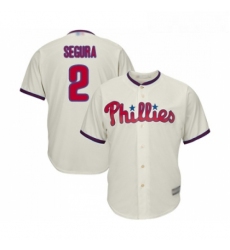 Youth Philadelphia Phillies 2 Jean Segura Replica Cream Alternate Cool Base Baseball Jersey 