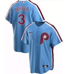 Youth Philadelphia Phillies 3 Bryce Harper Blue Cool Base Stitched Baseball Jersey