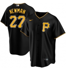 Men Pittsburgh Pirates 27 Kevin Newman Black Cool Base Stitched jersey