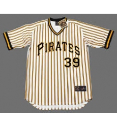 Men Pittsburgh Pirates #39 Dave Parker White Pinstripe Throwback Jersey