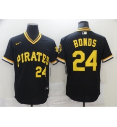 Men Pittsburgh Pirates Barry Bonds 24 Black Alternate Cool Base Baseball Jersey
