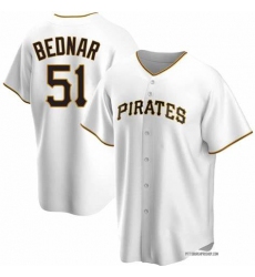 Men Pittsburgh Pirates David Bednar #51 White Cool Base Stitched Jersey