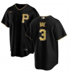 Men Pittsburgh Pirates Ji Hwan Bae #3 Nike Black Stitched MLB Cool Base Jersey