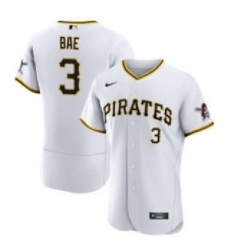 Men Pittsburgh Pirates Ji Hwan Bae #3 Nike White Stitched MLB Cool Base Jersey