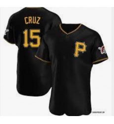 Men Pittsburgh Pirates Oneil Cruz #15 Nike Black Stitched Flex Base MLB Jersey