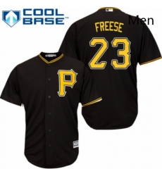 Mens Majestic Pittsburgh Pirates 23 David Freese Replica Black Alternate Cool Base MLB Jersey 