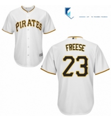 Mens Majestic Pittsburgh Pirates 23 David Freese Replica White Home Cool Base MLB Jersey 