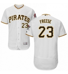 Mens Majestic Pittsburgh Pirates 23 David Freese White Home Flex Base Authentic Collection MLB Jersey