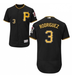 Mens Majestic Pittsburgh Pirates 3 Sean Rodriguez Black Flexbase Authentic Collection MLB Jersey